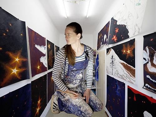 Claudia's Travels: Living and Working in Lilliput | (for many years: working in Lilliput) - Digital Collage / Photo Documentation for Digital Image Collage: Stephanie Unterluggauer | © 